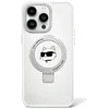 Image de KARL LAGERFELD KLHMP15MHMRSCHH Coque pour iPhone 15 Plus 6,7" Blanc Rigide Anneau Support Tête de Choupette