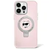 Image de KARL LAGERFELD KLHMP15XHMRSCHP Coque pour iPhone 15 Pro Max 6,7" Rose Hardcase Anneau Support Choupette Tête