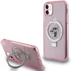 Image de Karl Lagerfeld KLHMN61HMRSKCP Coque pour iPhone 11 / XR 6,1" Rose Rigide avec Anneau Support Karl & Choupettte