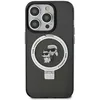 Image de Karl Lagerfeld KLHMN61HMRSKCK Coque pour iPhone 11 / XR 6,1" Noir Rigide avec Anneau Support Karl & Choupettte