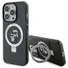 Image de Karl Lagerfeld KLHMP13XHMRSKCK Coque pour iPhone 13 Pro Max 6,7" Noir Coque rigide avec anneau support Karl & Choupettte