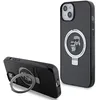 Image de Karl Lagerfeld KLHMP14SHMRSKCK Coque pour iPhone 14/15/13 6,1" Noir Coque Rigide Anneau Support Karl & Choupettte