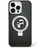 Image de KARL LAGERFELD KLHMP15MHMRSKCK Coque pour iPhone 15 Plus 6,7" Noir Rigide avec Anneau de Support Karl&Choupettte