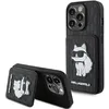 Image de KARL LAGERFELD KLHCP15LSAKCNSCK Coque pour iPhone 15 Pro 6,1" Noir Rigide Saffiano emplacements pour Cartes et Support Monogramme Choupette