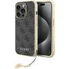Image de GUESS GUHCP15LGF4GGR Coque pour iPhone 15 Pro 6,1" Gris Coque Rigide 4G Collection Charms