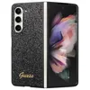 Image de Guess GUHCZFD5HGGSHK F946 Étui pour Z Fold5 Noir Coque Rigide Script à Paillettes