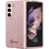 Image de Guess GUHCZFD5HGGSHP F946 Coque de Telephone pour Z Fold5 Rose Rigide Script Paillettes