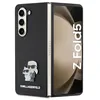 Image de KARL LAGERFELD KLHCZFD5SAKCNPK Étui Rigide pour Z Fold5 F946 Noir Saffiano Karl&Choupette Pin