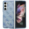 Image de Guess GUHCZFD5P4TDPB F946 Coque pour Z Fold5 Bleu Rigide Leather 4G Triangle Strass