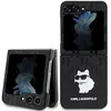 Image de KARL LAGERFELD KLHCZF5SAPCHNPK Coque pour Z Flip5 F731 Coque Rigide Noir Saffiano Monogramme Choupette Pin