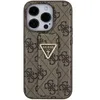 Image de GUESS GUHCP15SPGS4TDW Coque pour iPhone 15 6.1" Marron Coque Rigide Grip Stand 4G Triangle Strass