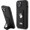 Image de KARL LAGERFELD KLHCP15MGSACHPK Coque pour iPhone 15 Plus 6,7" Noir Hardcase Gripstand Saffiano Choupette Pins