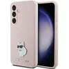 Image de Karl Lagerfeld KLHCS23FESMHCNPP Coque pour S23 FE S711 Rose Silicone Choupette Metal Pin