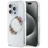 Image de Guess GUHMP15XHFWFCT Coque pour iPhone 15 Pro Max 6,7 Pouces Coque Rigide Transparente IML Fleurs Wreatch