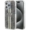 Image de GUESS GUHCP15LH4PSEGW Coque pour iPhone 15 Pro 6,1 Pouces Marron Coque Rigide IML 4G Rayure dorée