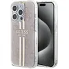 Image de Guess GUHCP14XH4PSEGP Coque pour iPhone 14 Pro Max 6,7 Pouces Rose Coque Rigide IML 4G Rayure dorée