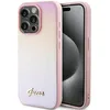 Image de Guess GUHCP14LPSAIRSP Coque pour iPhone 14 Pro 6,1" Rose Coque Rigide Saffiano Irisé Script