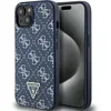 Image de GUESS GUHCP15MPG4GPB Coque pour iPhone 15 Plus / 14 Plus 6,7 Pouces Bleu Coque Rigide 4G Triangle Métal Logo