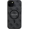 Image de GUESS GUHMS24LG4GFRK Coque pour S24 Ultra S928 Noir Coque Rigide 4G Collection Cuir Métal Logo