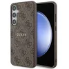 Image de Guess GUHMS24MG4GFRW Coque pour S24+ S926 Coque Rigide Marron Collection 4G Cuir Logo Métal