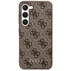 Image de Guess GUHCS24MG4GFBR Coque pour S24+ S926 Marron Coque Rigide 4G Métal Or Logo
