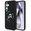 Image de CG MOBILE Karl Lagerfeld Coque en silicone à double tête et cercle compatible avec MagSafe pour Samsung Galaxy S25+ (noir)