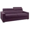 Image de Vente-unique - Canapé 4 Places Convertible Express en Tissu Violet - Couchage Lattes Larges 160 cm - Matelas 22 cm avec mémoire de Forme