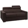 Image de Vente-unique - Canapé 3 Places Convertible Express en Tissu Marron - Couchage 140 cm - Matelas 22 cm avec mémoire de Forme Vizir