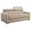 Image de Vente-unique - Canapé 3 Places Convertible Express en Tissu Beige - Couchage 140 cm - Matelas 22 cm avec mémoire de Forme
