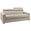 Image de Vente-unique - Canapé 4 Places Convertible Express en Tissu Beige - Couchage 160 cm - Matelas 22 cm avec mémoire de Forme