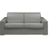 Image de Vente-unique - Canapé 3 Places Convertible Express en Simili Gris - Couchage Lattes Larges 140 cm - Matelas 22 cm avec mémoire de Forme CALITO