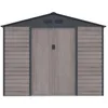 Image de Vente-unique - Abri de Jardin métal en Acier galvanisé Effet Bois Gris 7,17 m² - ADELMO