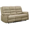 Image de Vente-unique - Canapé 3 Places Relax électrique en Tissu Taupe avec Tablette NEVERS