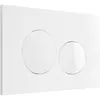 Image de Vente-unique - Plaque de commande pour WC avec double touche - Blanche - OPULUS