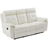 Image de Vente-unique - Canapé 3 Places Relax en Cuir Blanc VINETA
