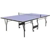 Image de Vente-unique - Table de ping-Pong Pliable à roulettes avec Accessoires - Bleu - L274 x P152.5 x H76 cm - Garry