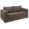 Image de Vente-unique - Canapé 4 Places Convertible Express en Velours côtelé Marron - Couchage 160 cm - Matelas 14 cm Loreto