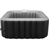 Image de Vente-unique - Spa Gonflable carré 4 Places - L154 x P154 x H65 cm - 120 Buses d'air - Noir et Gris - B-Cosy II