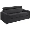 Image de Vente-unique - Canapé 4 Places Convertible Express en Velours côtelé Gris - Couchage à Lattes Larges 160 cm - Matelas 18 cm -