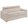 Image de Vente-unique - Canapé 4 Places Convertible Express en Velours côtelé Beige - Couchage à Lattes Larges 160 cm - Matelas 22 cm mémoire de Forme -