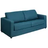 Image de Vente-unique - Canapé 3 Places Convertible Express en Tissu Bleu - Couchage 140 cm - Matelas 14 cm DONETO
