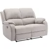 Image de Vente-unique - Canapé 2 Places Relax en Microfibre Gris Clair Brody
