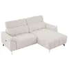 Image de Vente-unique - Canapé d'angle Droit Relax électrique en Tissu texturé Beige CELTIMO