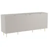 Image de Vente-unique - Buffet avec 4 Portes en MDF et Acier - Beige et Doré - YESINIA