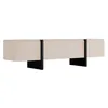 Image de Vente-unique - Meuble TV avec 4 Portes en MDF - Beige et Noir - LUVONIA