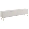 Image de PASCAL MORABITO - Meuble TV avec 2 Portes en MDF - Beige et doré - ELONARIA de