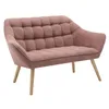 Image de Vente-unique - Canapé 2 Places en Tissu Rose chiné Caserta
