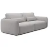Image de Vente-unique - Canapé 3 Places Convertible en Tissu texturé Gris Clair VOPOZA