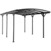 Image de Vente-Unique Pergola carport autoportante en aluminium - 1 voiture - 15 m² - gris anthracite - BARESA