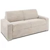 Image de Vente-unique - Canapé 3 Places Convertible Express en Velours côtelé Beige - Couchage Lattes Larges 140 cm - Matelas 22 cm avec mémoire de Forme CALITO